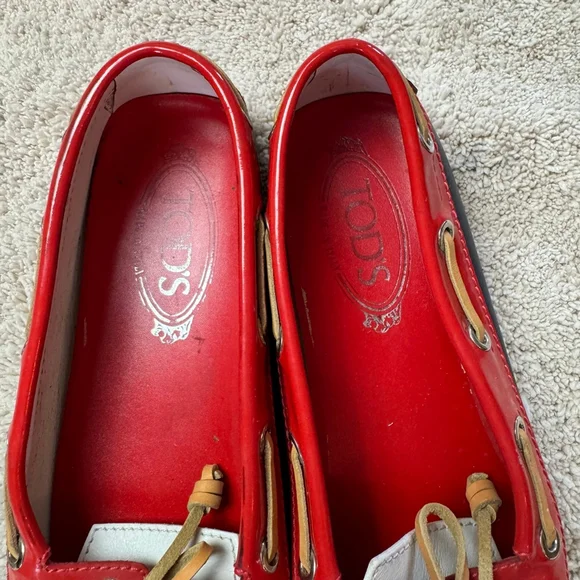 Tods Multicolored Leather Sailing Boat Shoes - Picture 6 of 8